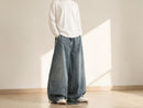 Washed Denim Baggy Jeans | Wide Leg Street Fashion Pants JuChachaShop