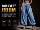 Women's High Waist Wide Leg Denim Jeans | Baggy Loose Fit Streetwear Trousers JuChachaShop