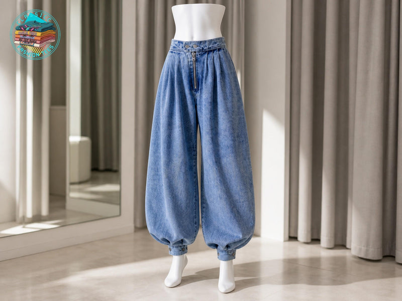Women's High Waist Wide Leg Denim Jeans | Baggy Loose Fit Streetwear Trousers JuChachaShop