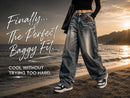 Y2K Baggy Wide Leg Jeans: Vintage Wash Denim, Korean Streetwear JuChachaShop