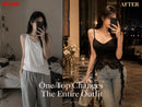 Lace Corset Cami Top: Korean Fashion Ruched Peplum Camisole JuChachaShop