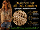 Boho Crochet Knit Sweater Top: Women's Beach Cover Up, Loose Bohemian Summer Blouse JuChachaShop