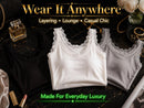 Lace Trim Ribbed Camisole Tank Top | Soft Stretch Slim Fit Layering Cami JuChachaShop