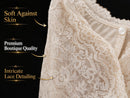 Women's Lace Blouse | Scalloped V-Neck Long Sleeve Floral Shirt JuChachaShop