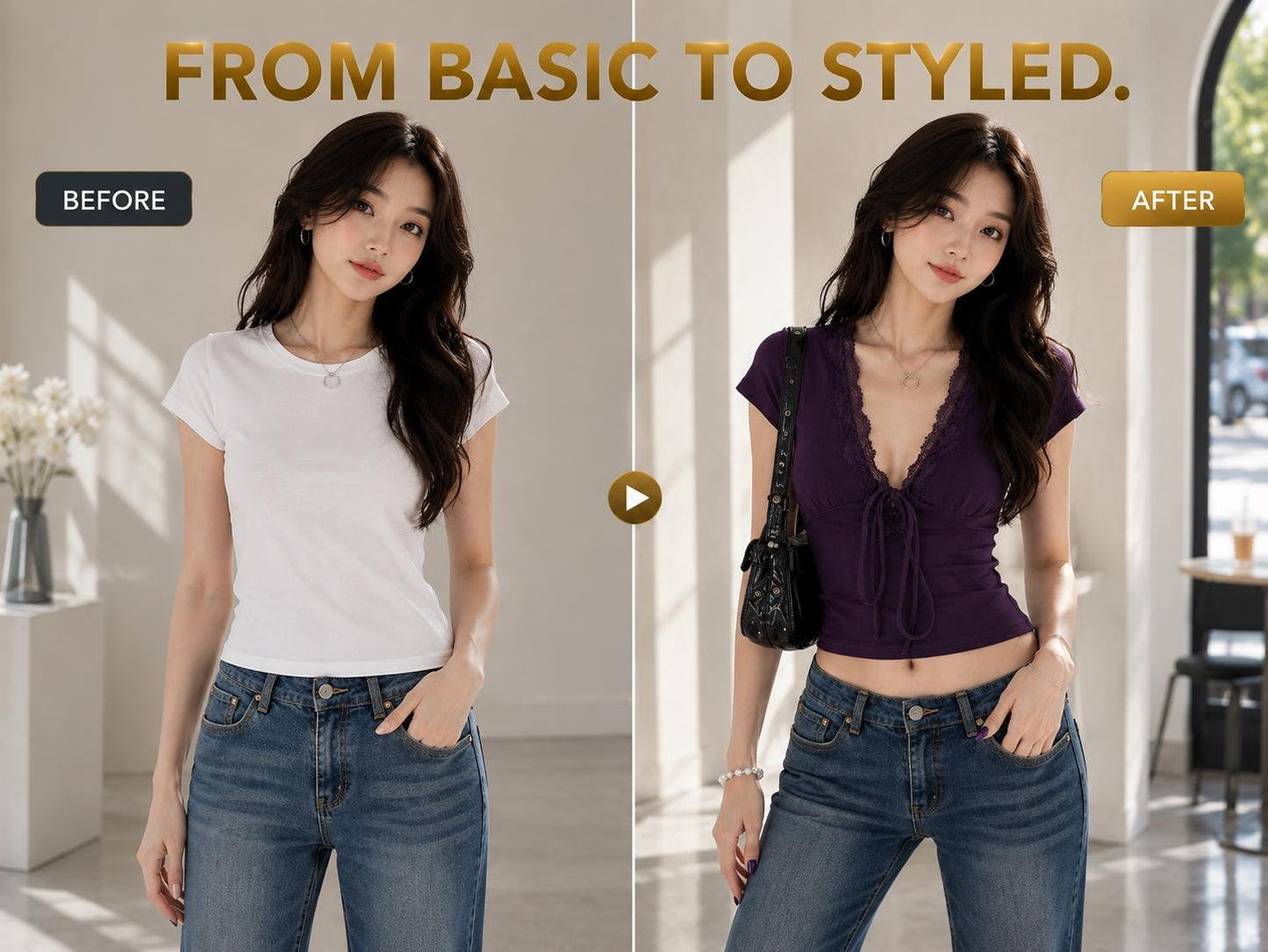 Purple Lace V-Neck Crop Top | Tie Front Short Sleeve Fairycore Blouse