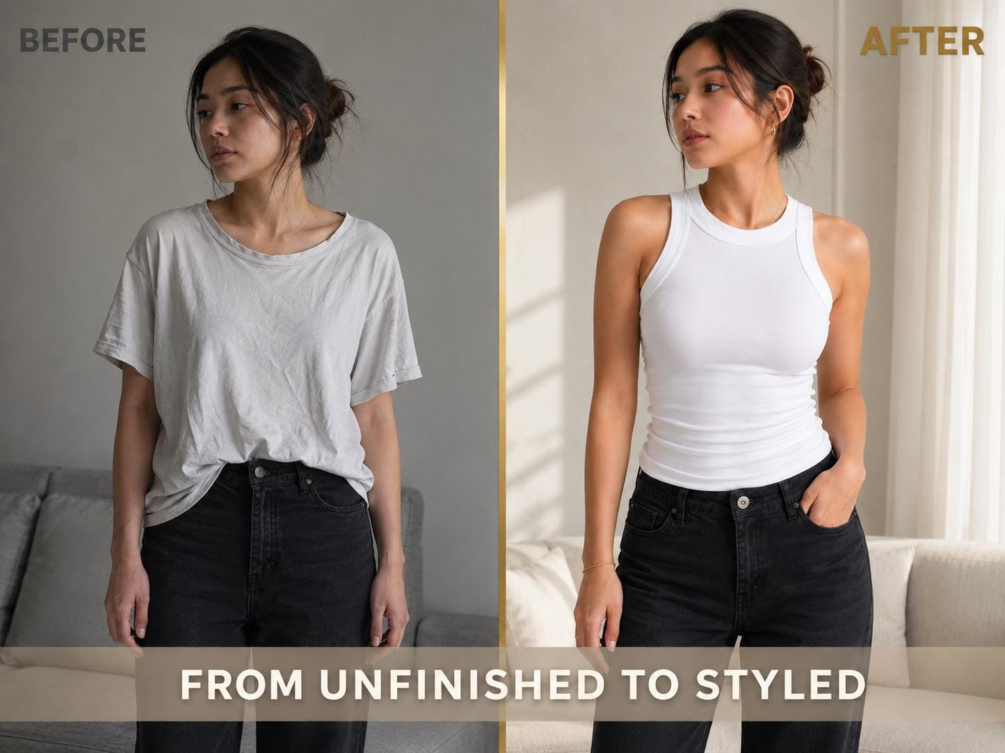 High Neck Ribbed Tank Top | Fitted Sleeveless Racerback Tee for Women
