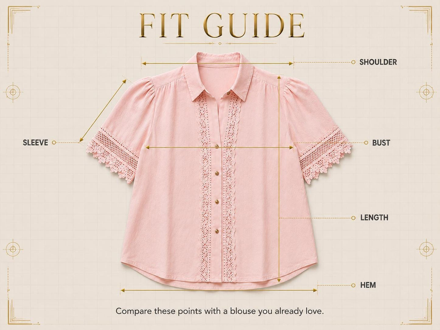 Lace Button Blouse | Short Sleeve Collared Shirt | Feminine Work Top | Elegant Casual Office Blouse