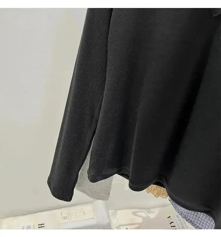 Korean Basic Slim V-Neck Long Sleeve T-Shirt for Women JuChachaShop