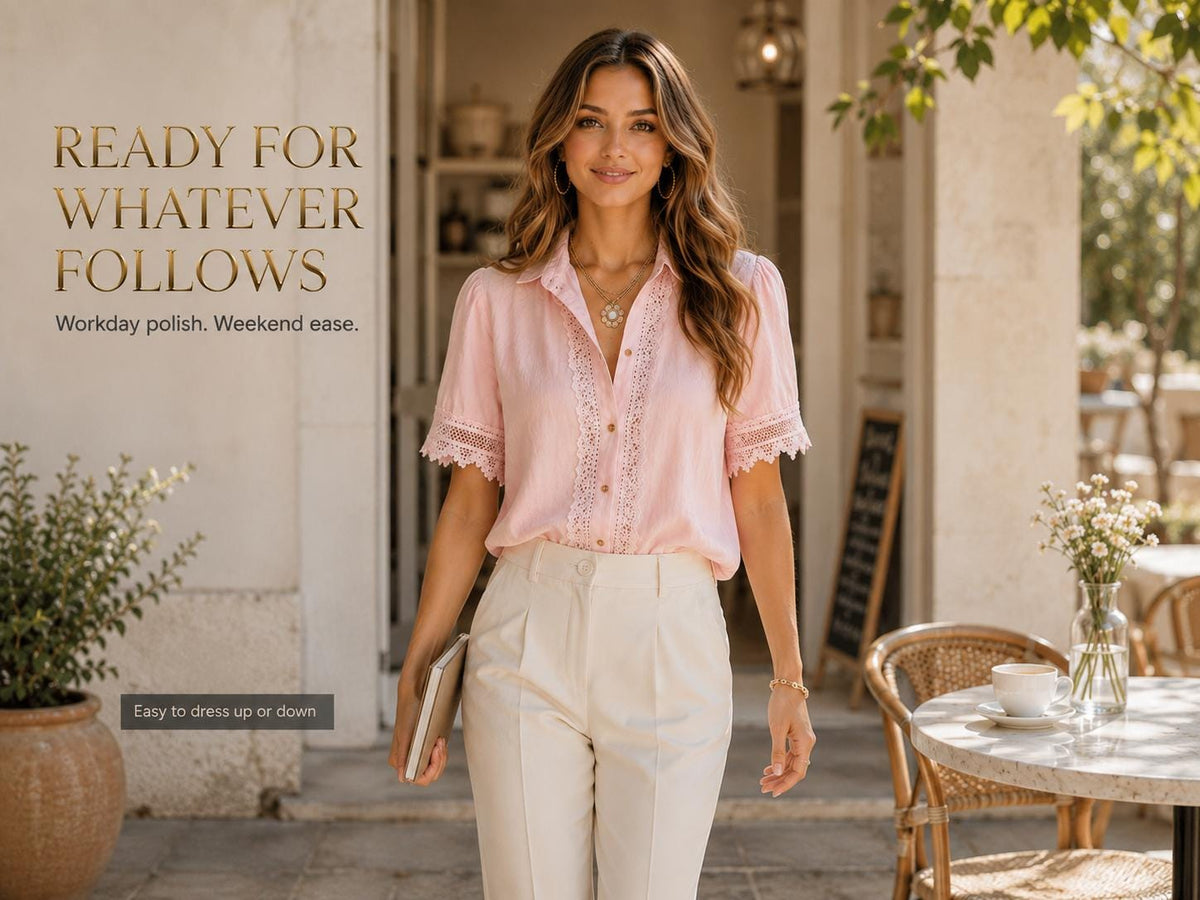 Elegant Lace Button Blouse - Your Go-To Feminine Work Top