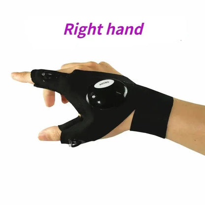 LED Flashlight Gloves – Waterproof Fingerless Outdoor Tool Potaha