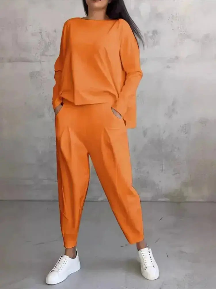 Long Sleeve Tracksuit Set – Women's Casual Loose Two Piece Outfit JuChachaShop