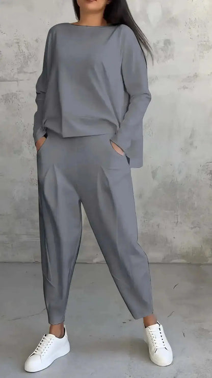 Long Sleeve Tracksuit Set – Women's Casual Loose Two Piece Outfit JuChachaShop