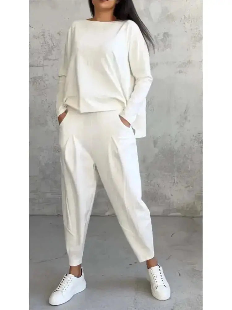 Long Sleeve Tracksuit Set – Women's Casual Loose Two Piece Outfit JuChachaShop