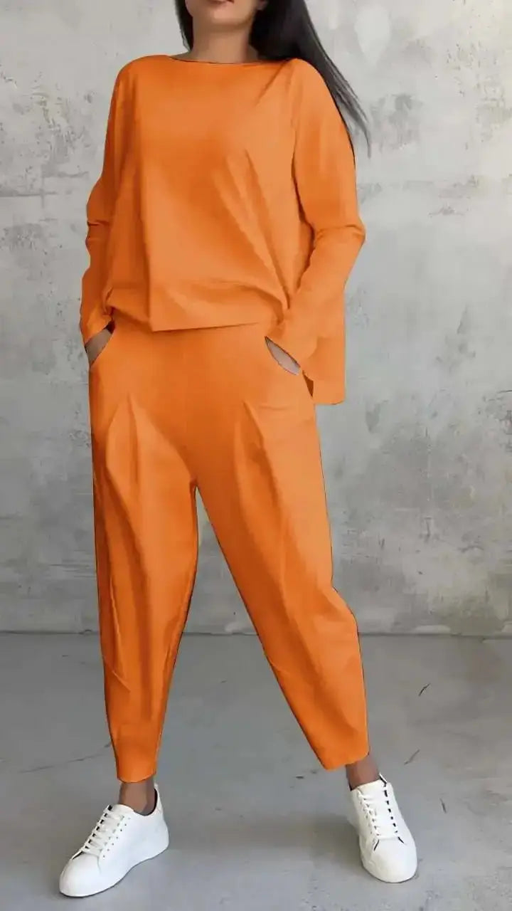Long Sleeve Tracksuit Set – Women's Casual Loose Two Piece Outfit JuChachaShop