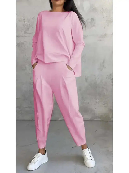 Long Sleeve Tracksuit Set – Women's Casual Loose Two Piece Outfit JuChachaShop