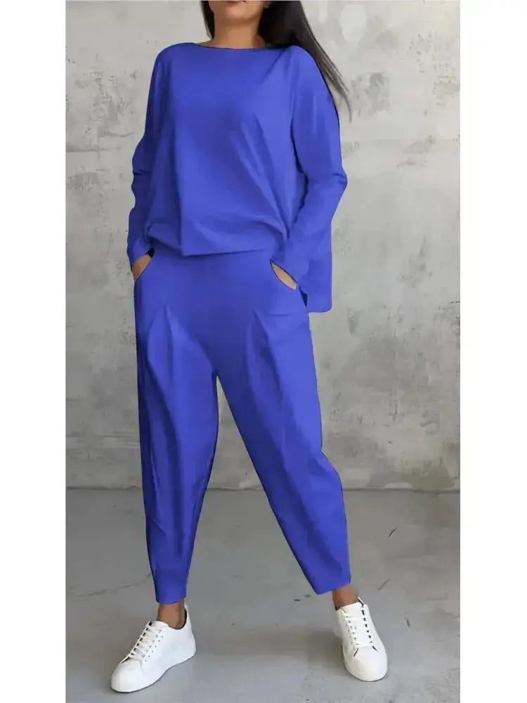 Long Sleeve Tracksuit Set – Women's Casual Loose Two Piece Outfit JuChachaShop