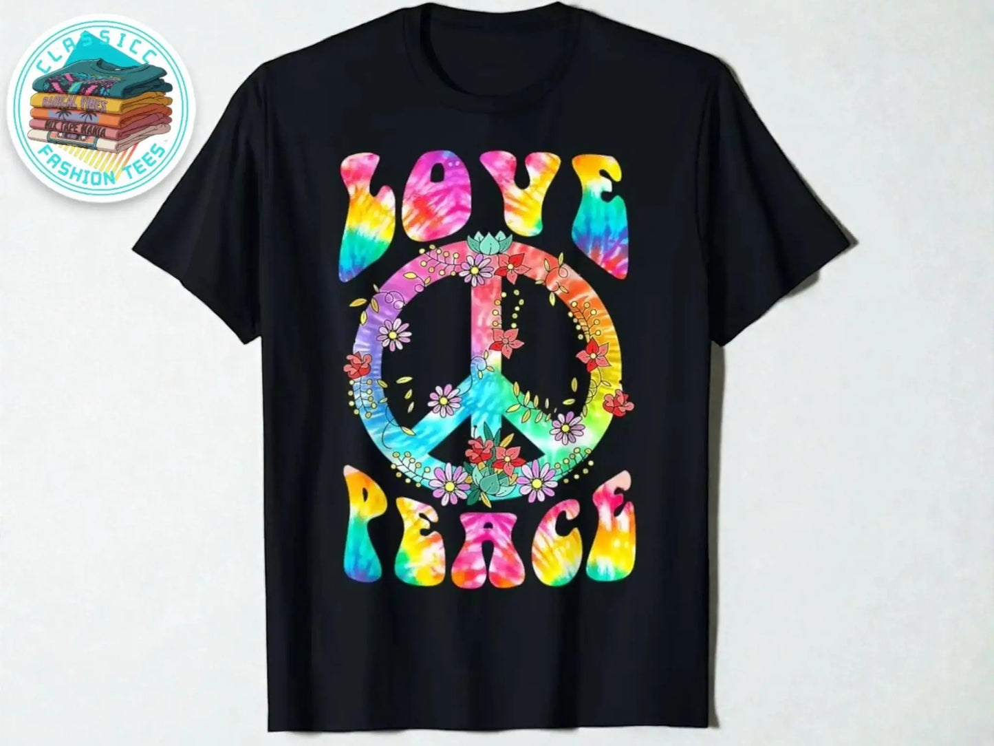 Love & Peace Graphic Tee | Unisex Hippie Art Shirt JuChachaShop