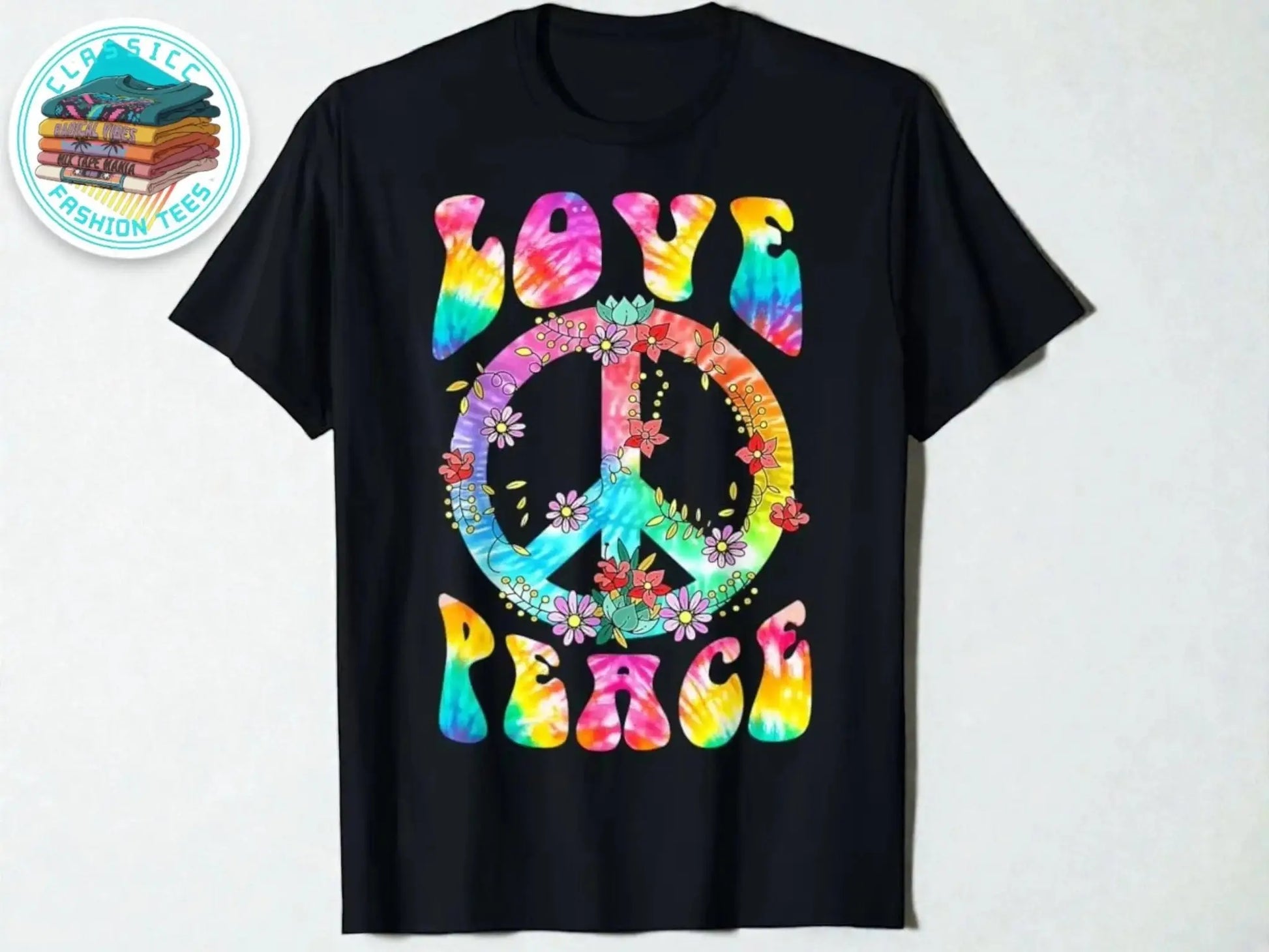 Love & Peace Graphic Tee | Unisex Hippie Art Shirt JuChachaShop