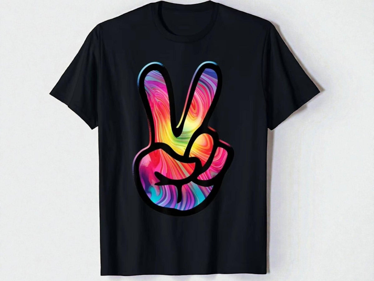Love & Peace Graphic Tee | Unisex Hippie Art Shirt