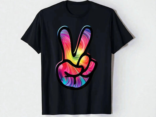 Love & Peace Graphic Tee | Unisex Hippie Art Shirt JuChachaShop