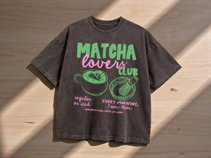Matcha Graphic Tee | Oversized Cotton Casual Shirt for Matcha Lovers JuChachaShop