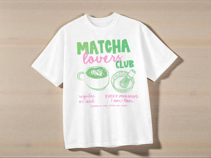 Matcha Graphic Tee | Oversized Cotton Casual Shirt for Matcha Lovers JuChachaShop