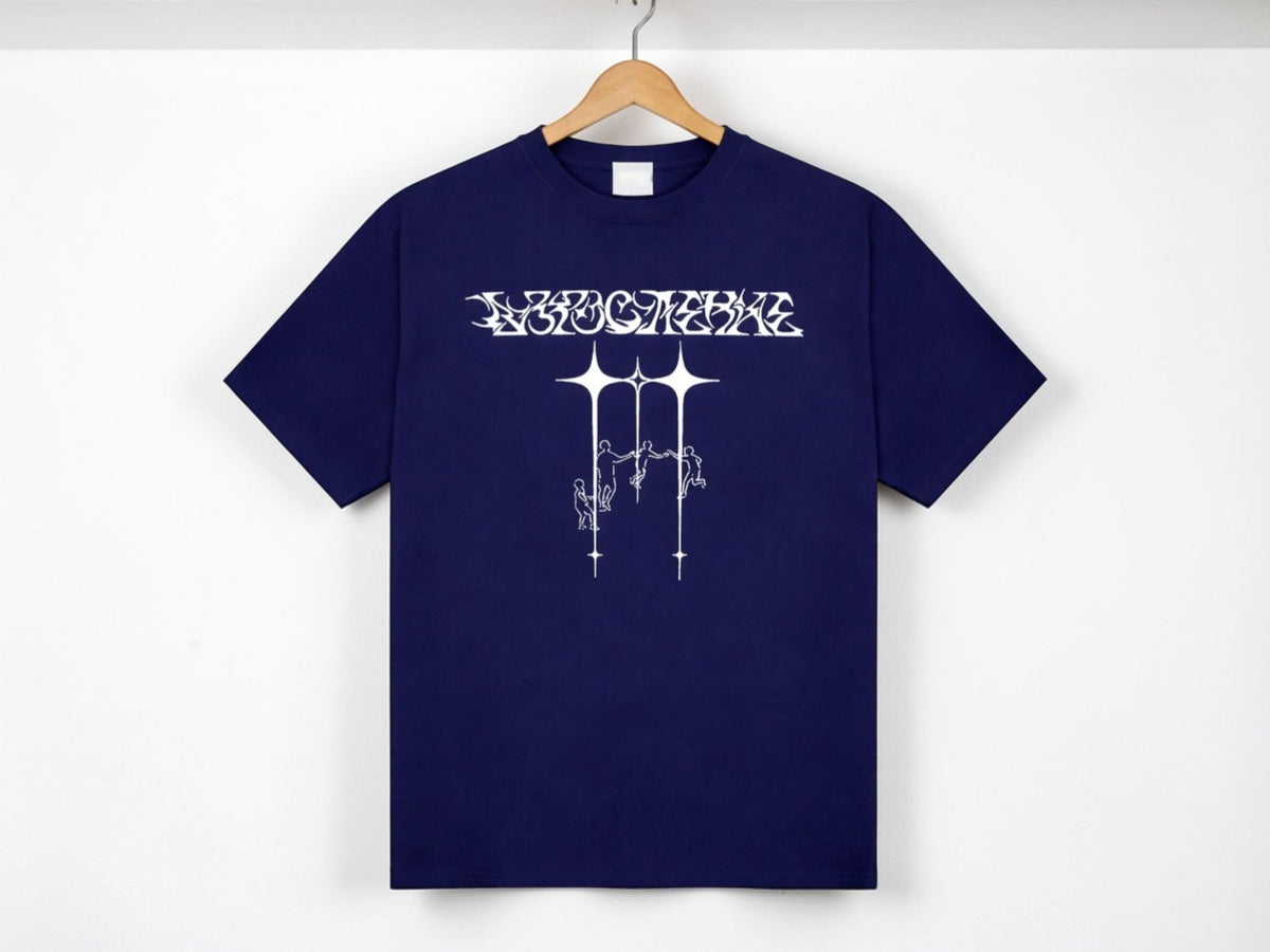 Oversized Gothic Line Art T Shirt | Streetwear, Grunge Tee