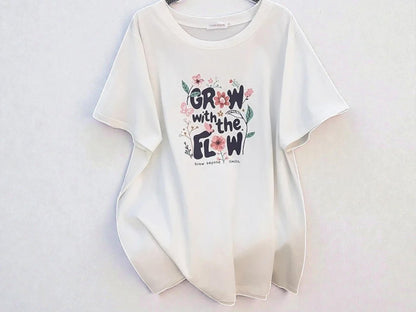 Plus Size Floral Graphic Tee | Women's Loose Fit Top