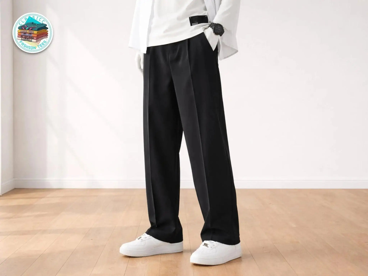 Unisex Wide Leg Streetwear Pants – Relaxed Fit Drawstring Trousers JuChachaShop