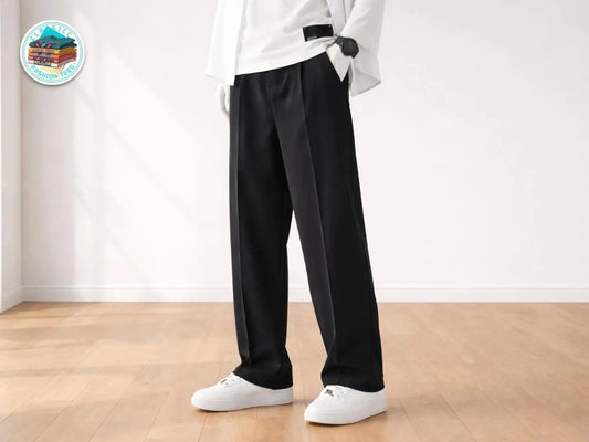 Unisex Wide Leg Streetwear Pants – Relaxed Fit Drawstring Trousers JuChachaShop