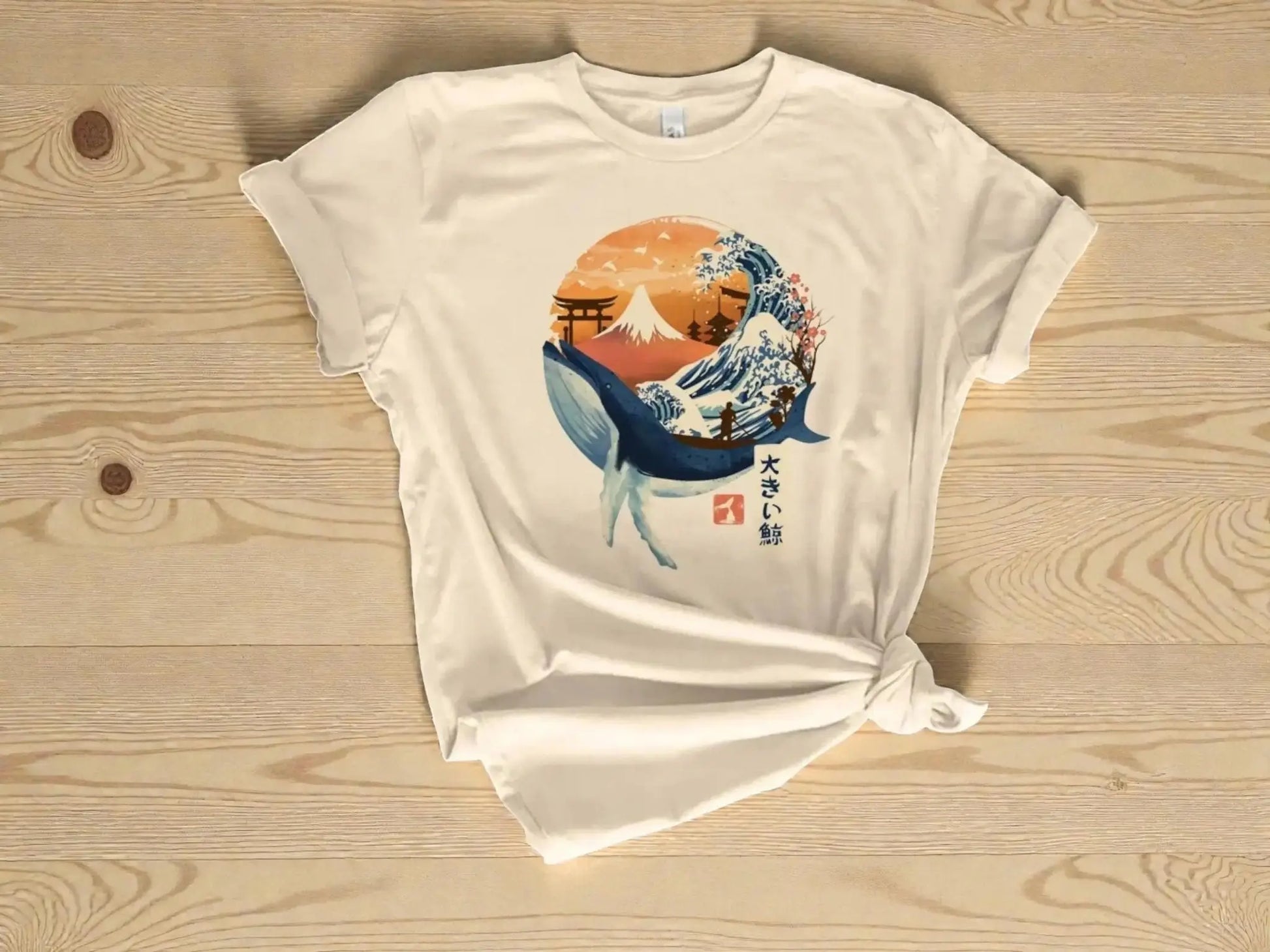 Whale Graphic Tee | Ocean Animal Illustration, Soft Fabric Shirt JuChachaShop