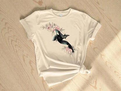 Whale Graphic Tee | Ocean Animal Illustration, Soft Fabric Shirt JuChachaShop