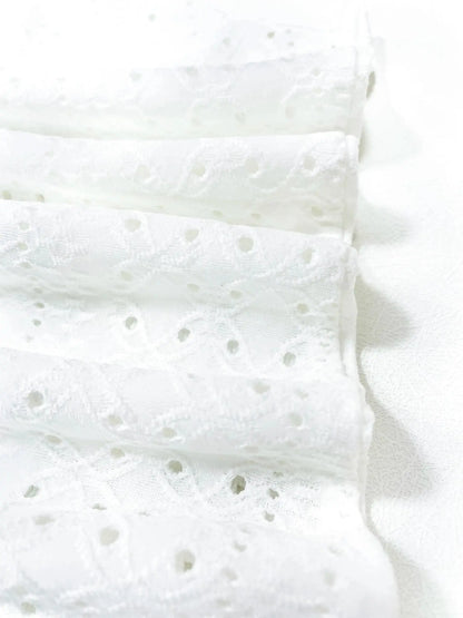 White Eyelet Sleeveless V-Neck Boho Tank Blouse – Lightweight Vacation Shirt JuChachaShop
