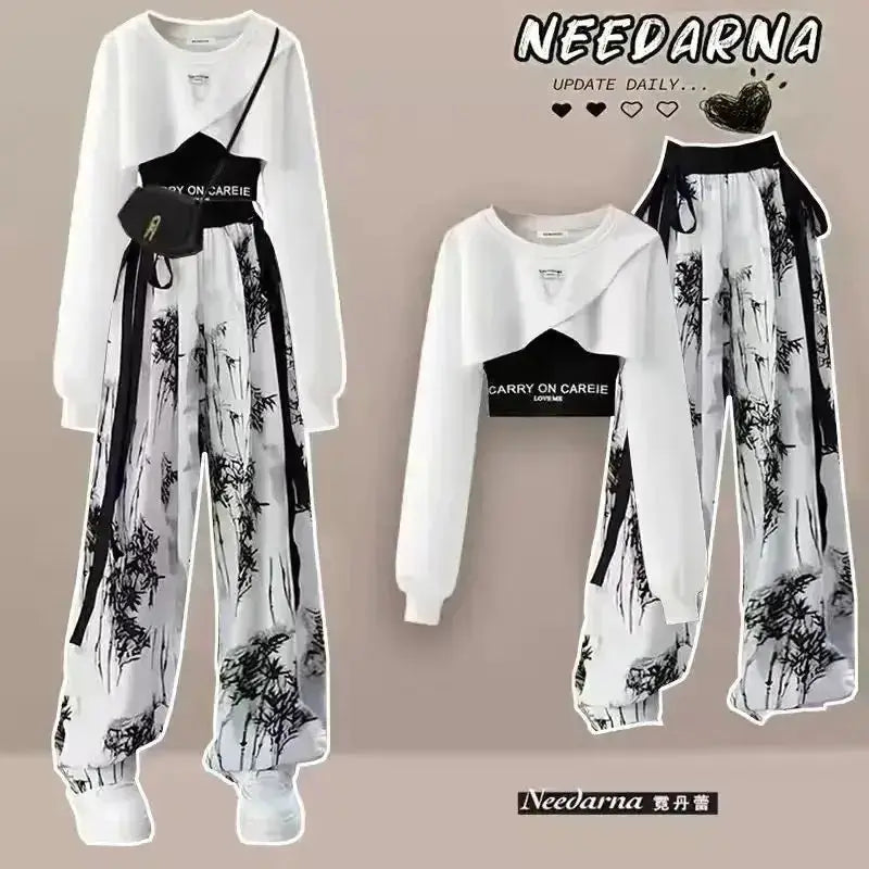 Wide Leg Pants Set – Women's 3 Piece Casual Outfit JuChachaShop