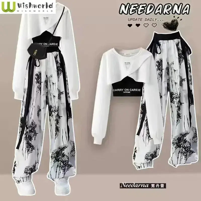 Wide Leg Pants Set – Women's 3 Piece Casual Outfit JuChachaShop