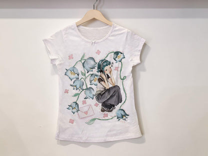 Women Graphic Tee | Emo Girl Floral Artwork