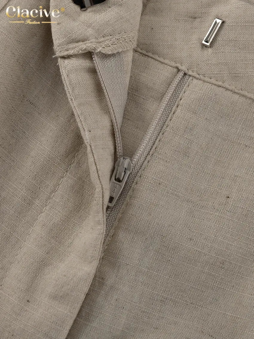 Women Linen Shorts Set – Sleeveless Tank Top & High Waist Shorts JuChachaShop