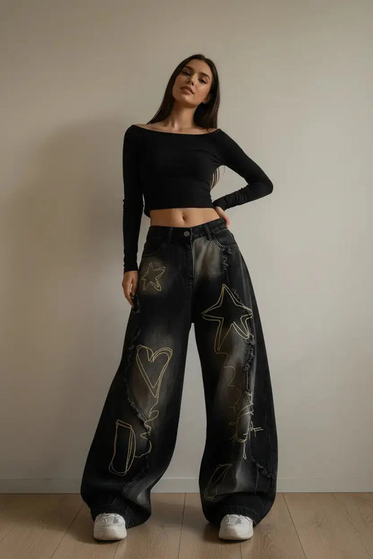 Calça preta com modelo
