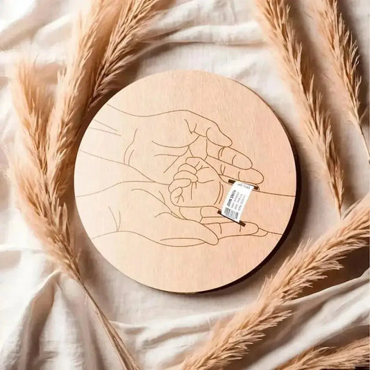 Wooden Baby Keepsake Sign – Engraved Newborn Gift for Parents Potaha